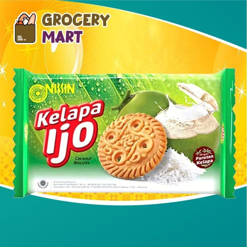 

(PACK) Biskuit NISSIN Rasa Kelapa Ijo 280gr