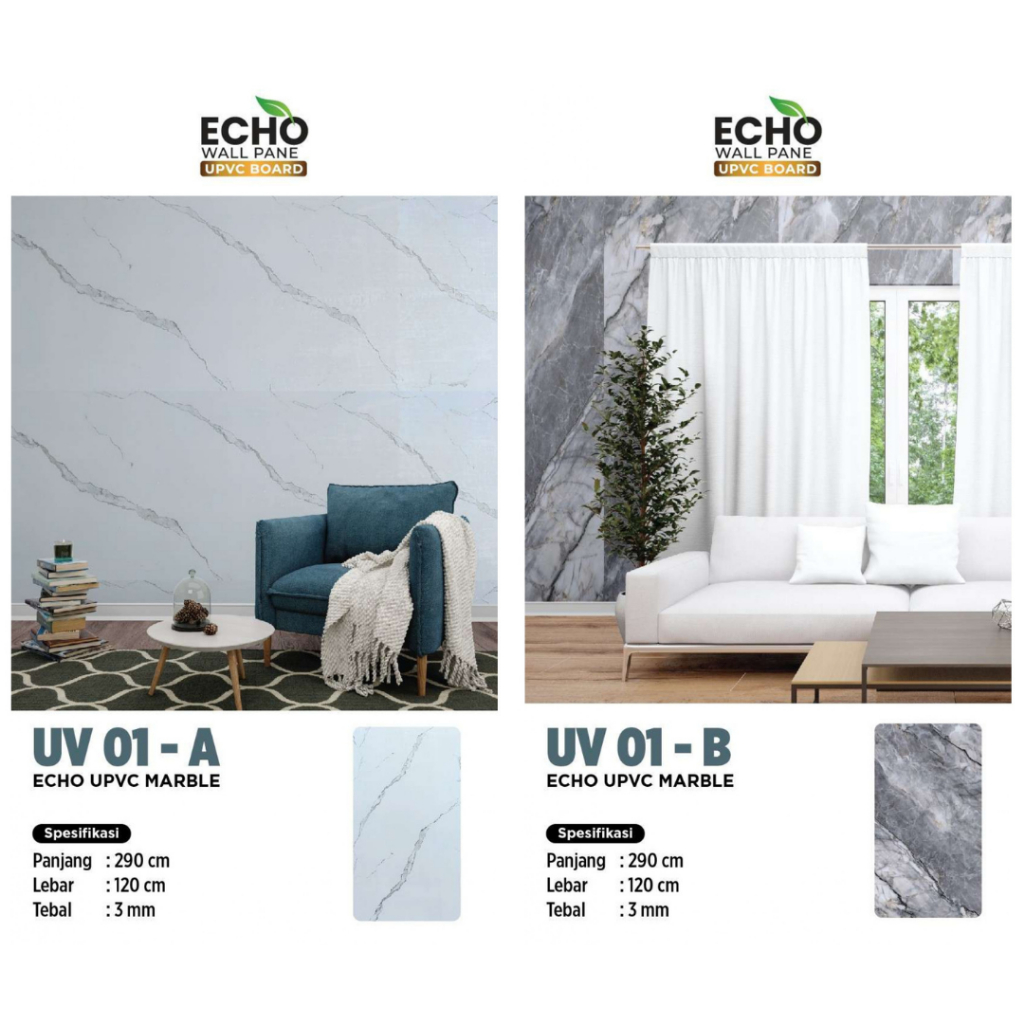 UPVC Marble Panel ECHO / PVC Marmer / UPVC Board / UV Marble