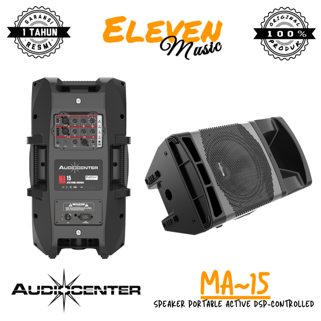 AudioCenter MA15 Full Range 15" Inch Speaker Aktif MA-15 Speaker Portable Active DSP-controlled