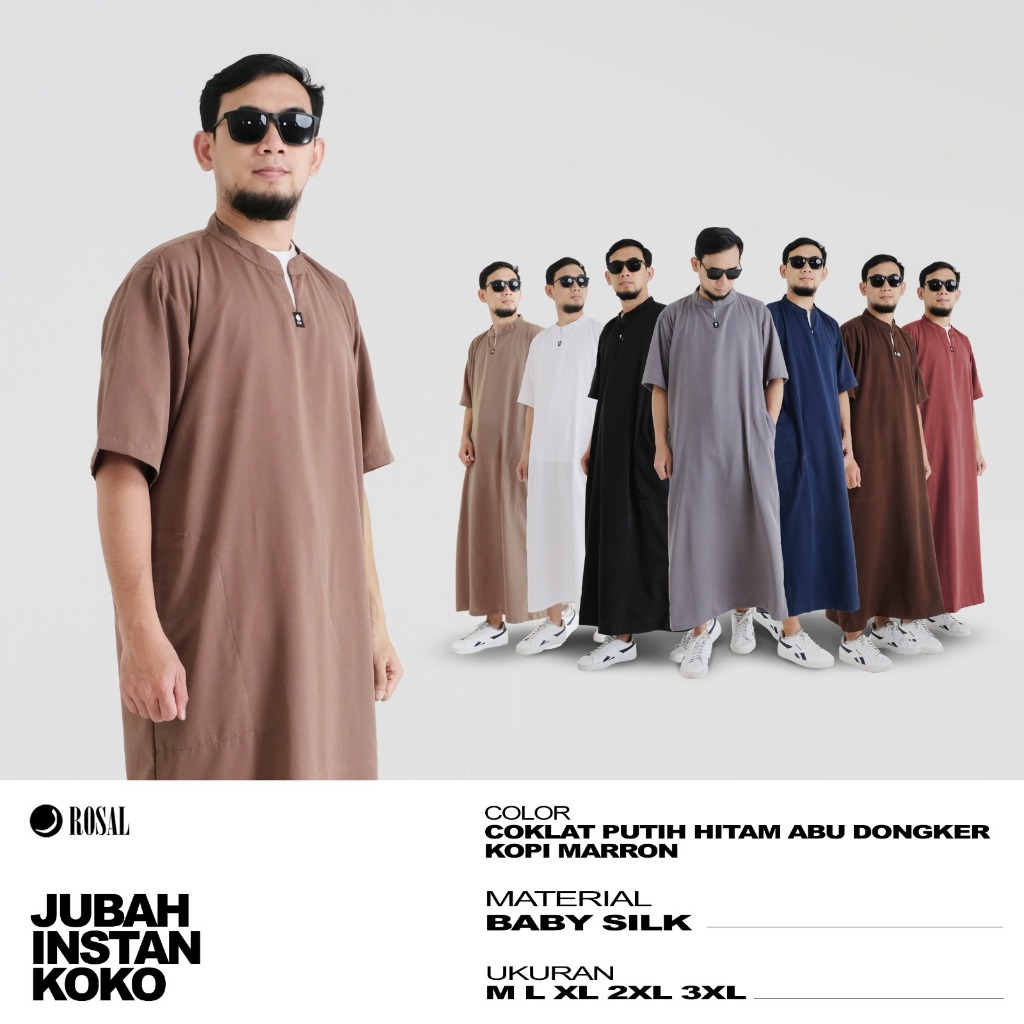 jubah instan koko rosal jubah pria gamis pria jubah instan jubah koko