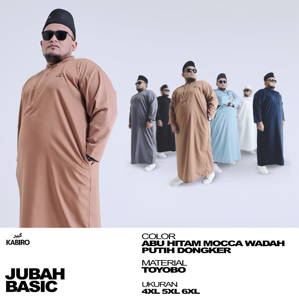 jubah basic kabiro jubah jumbo gamis pria jumbo jubah 6xl