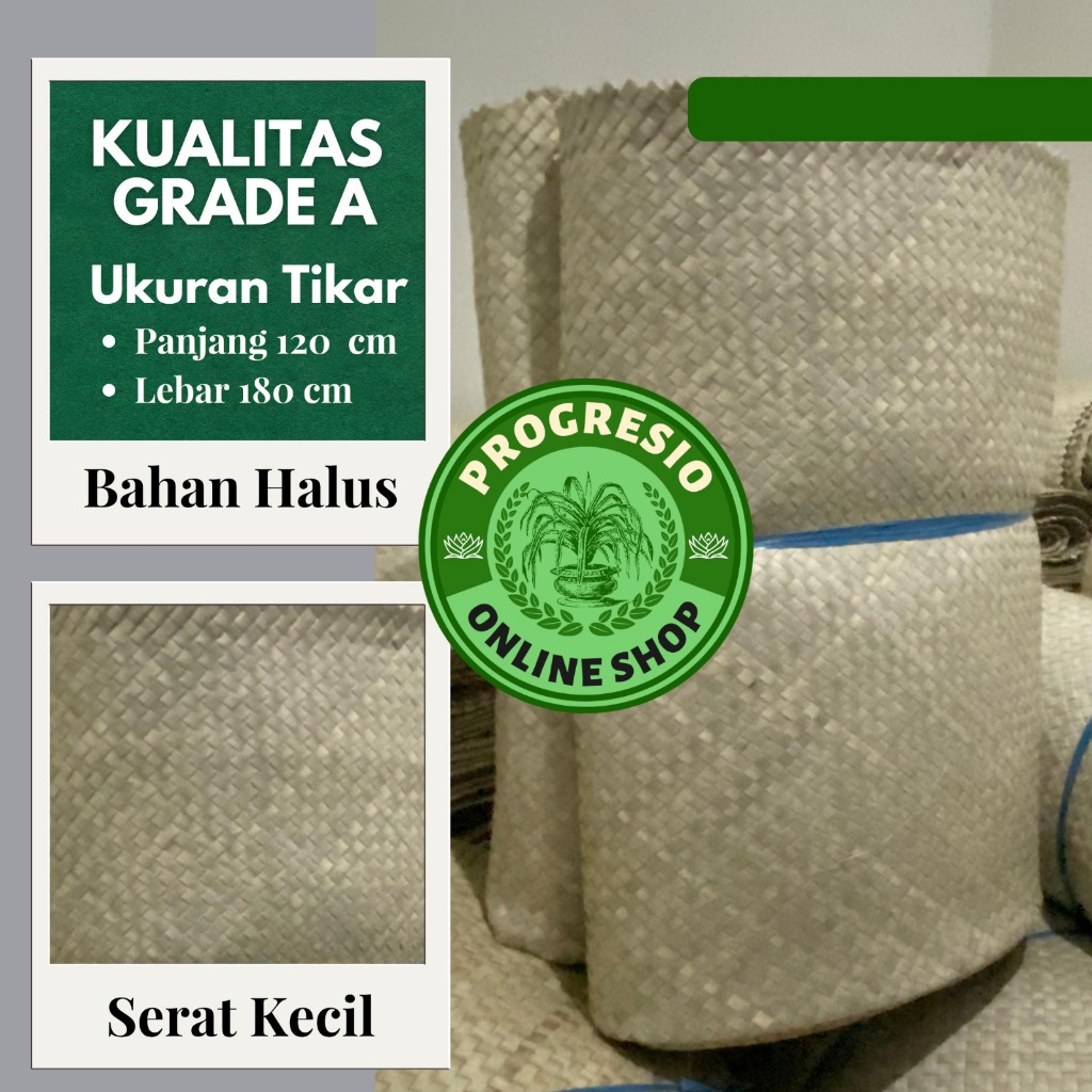 TIKAR PANDAN GRADE A / KLOSO / SAMAK JENAZAH 120 × 180 Cm PUTIH POLOS