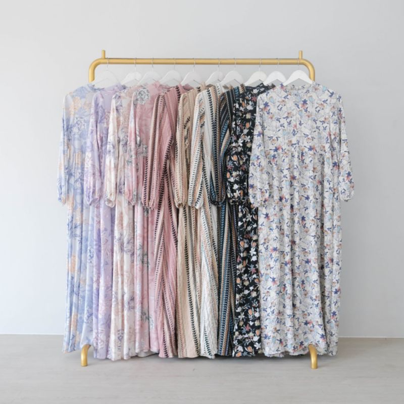 MEERA DRESS BY LH.ID | GAMIS KATUN RAYON | GAMIS COTTON CRINKLE | GAMIS DAILY MOTIF