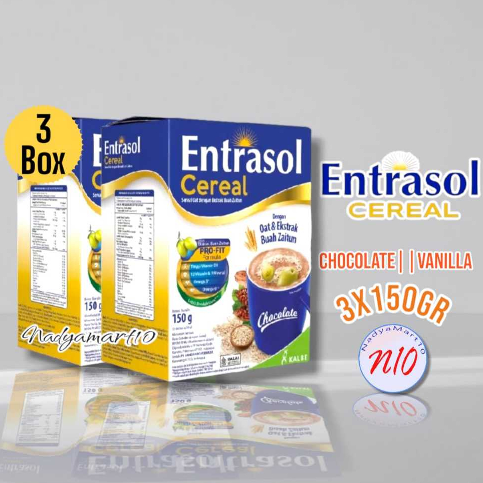 

Entrasol Cereal vanila-chocolate 3X150g-15Ogr