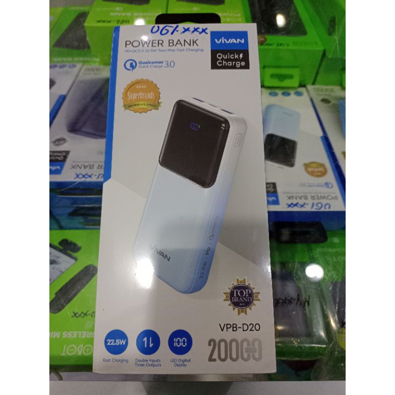 VIVAN POWER BANK Quick Charge VPB-D20 20000mAh