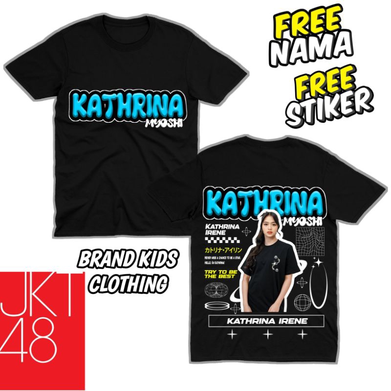 Bisa Cod Baju Kaos Anak Anak JKT48 KATHRINA Baju Anak JKT 48 Free nama Kamu Fashion Kaos Anak