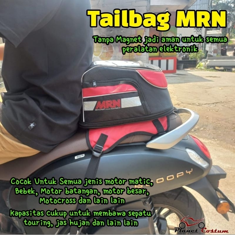 MRN Tas Motor Original untuk Yamaha Vixion Rx king scorpio R25 Byson MT25 Tailbag Tas Ekor Seatbag
