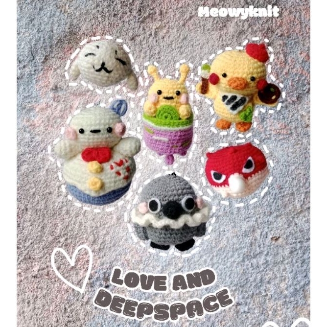 [MEOWYKNIT] Love And Deepspace Zayne Sylus Rafayel Xavier Keychain