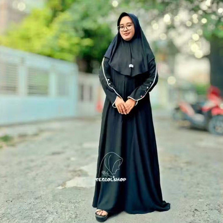 Gamis arumi dress set kerudung abaya matt crinkle airflow terbaru hijab jersey