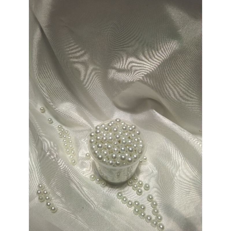 manik mote mutiara 8 mm putih (30 gram)