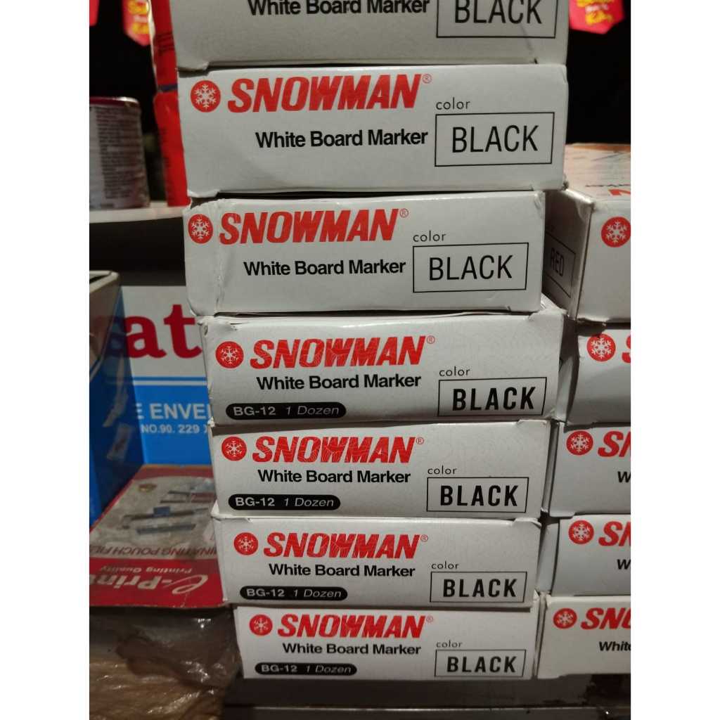 

spidol snowman whiteboard hitam 1 pcs