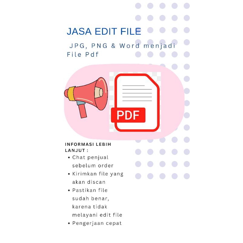 Jasa Edit file Word, PNG, JPG menjadi file PDF