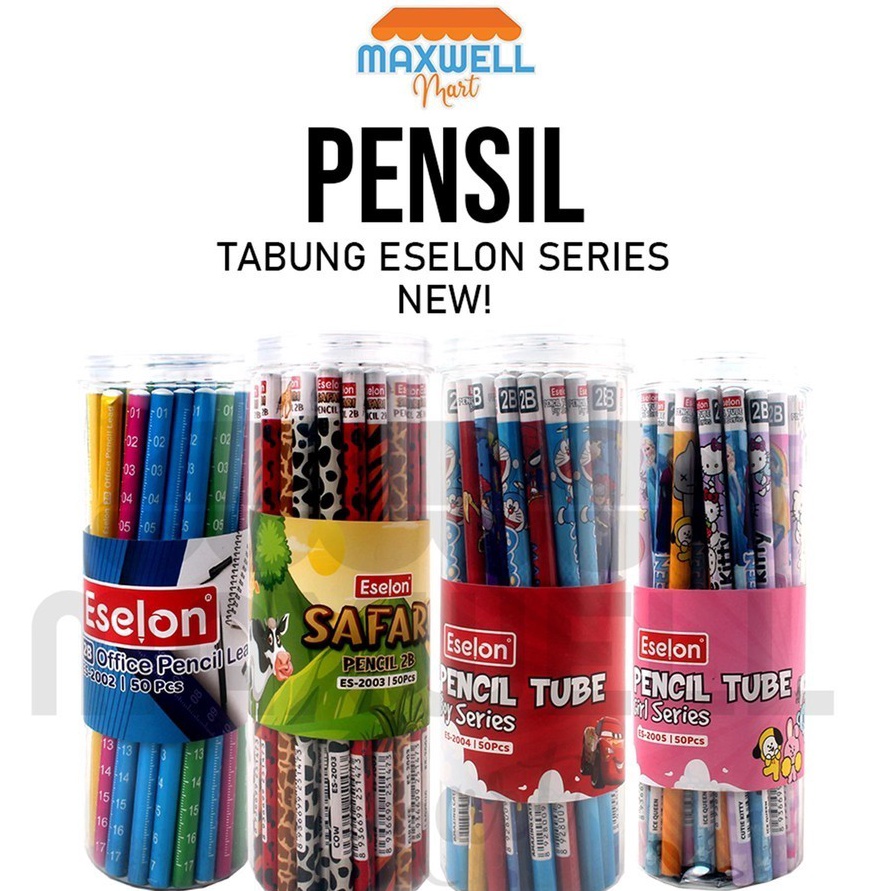 

DISKON HEBOH HINGGA 5 MaxMart 1 Tabung isi 5 Pensil Fancy 5buah Pensil 2B Eselon