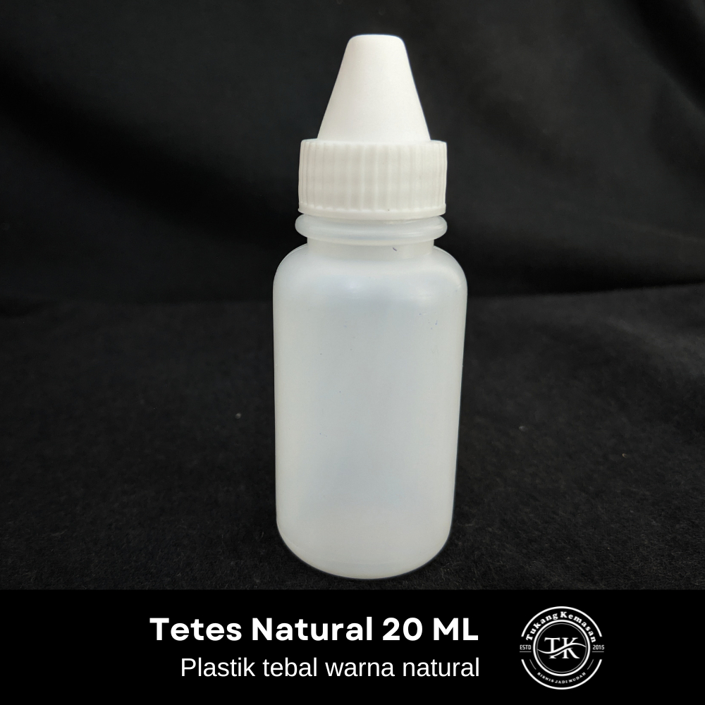 Botol tetes non segel 20 ML warna natural