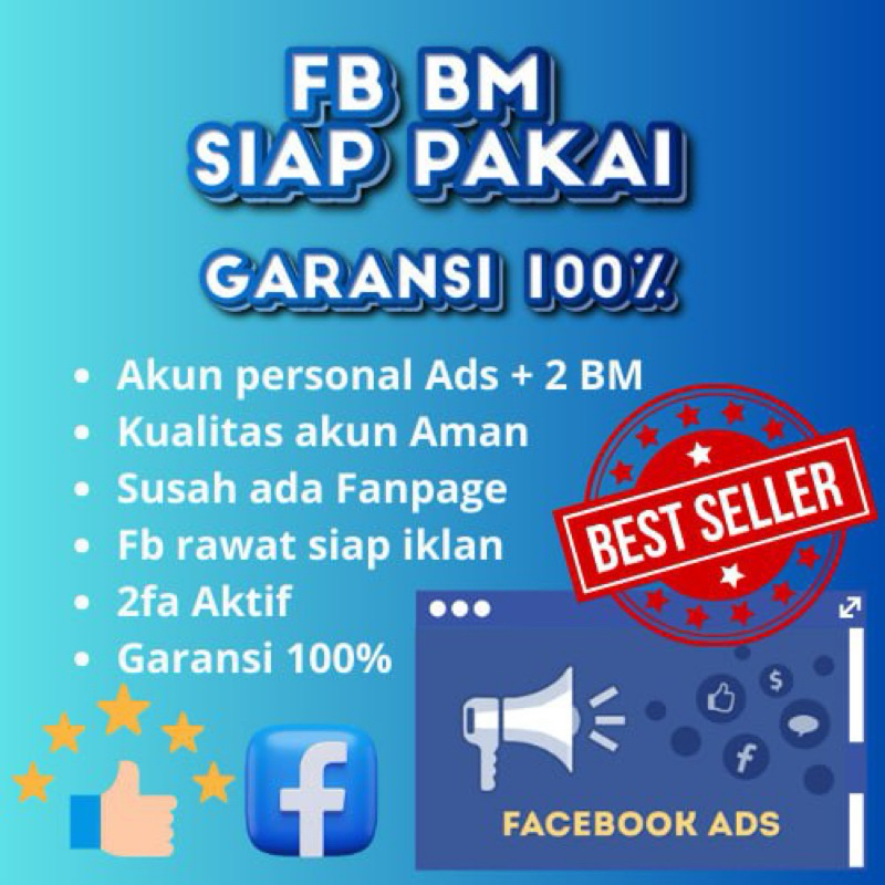 Akun Fb Personal Ads + 2 Akun BM Bergaransi Akuniklan fb Siap iklan