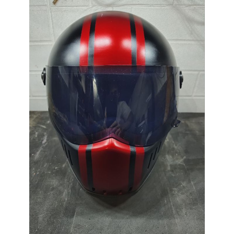 HELM COSTUM CLASSIC BANDIT SIMPSON M30 CAKIL RETRO FULL FACE VINTAGE