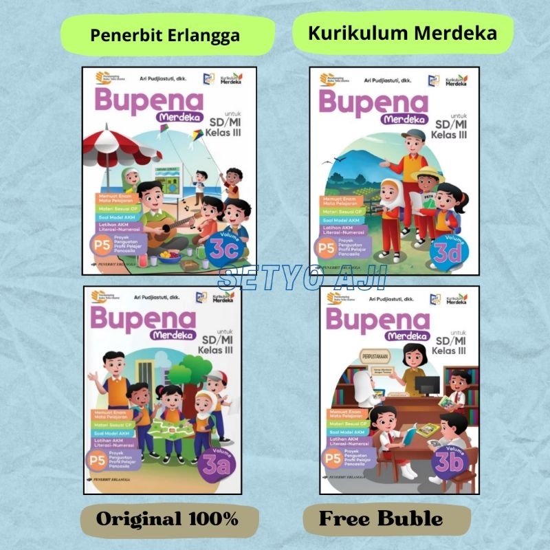 Bupena Merdeka SD/Mi Kelas 3 Kurikulum Merdeka Penerbit Erlangga