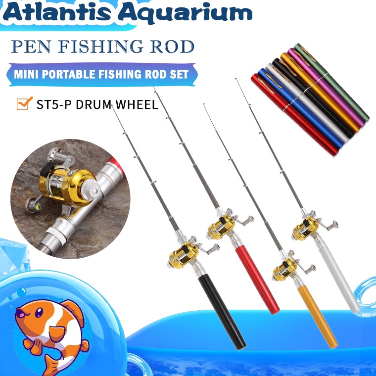 Segera Nantikan Ruparuma Mini Fishing Rod Pena Satu set Joran Pen mini Pancing Pulpen Pancingan Port