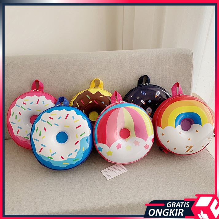 Terbaru Gratis Ongkir  T5152 Tas Anak Bentuk Donat  Tas Ransel Fashion AnakAnak  Backpack Donuts Fas