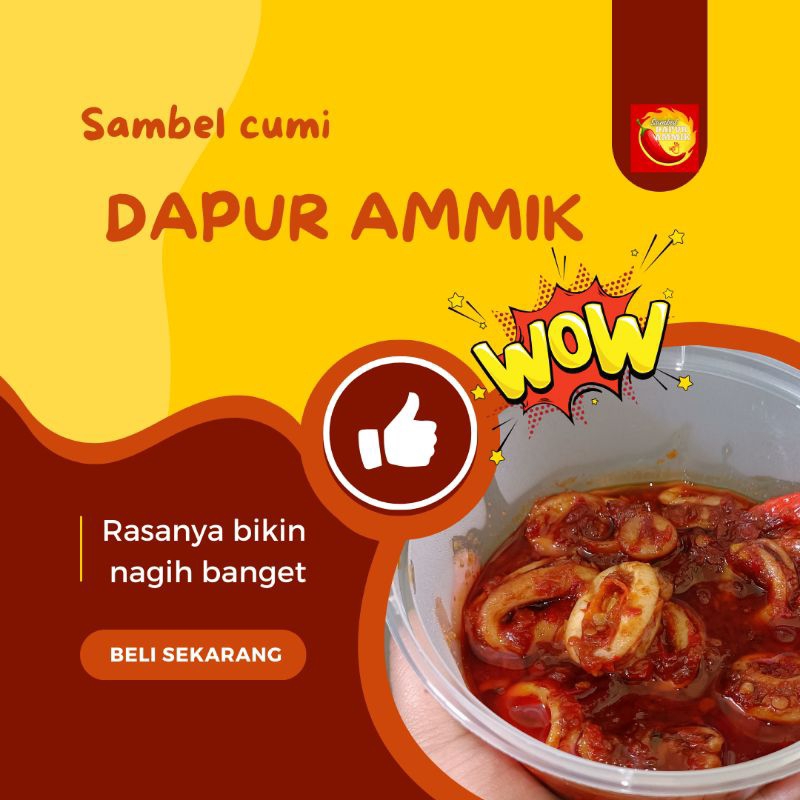 

SAMBAL CUMI level pedas mendesis .150gr