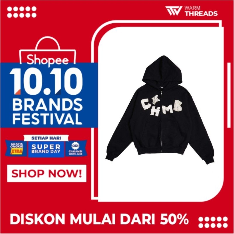 HOODIE CHAMBRE DE LA VAIN | HOODIE ZIPPER BOXY PRIA WANITA | CHAMBREDELAVAIN HITAM | HOODIE PREMIUM