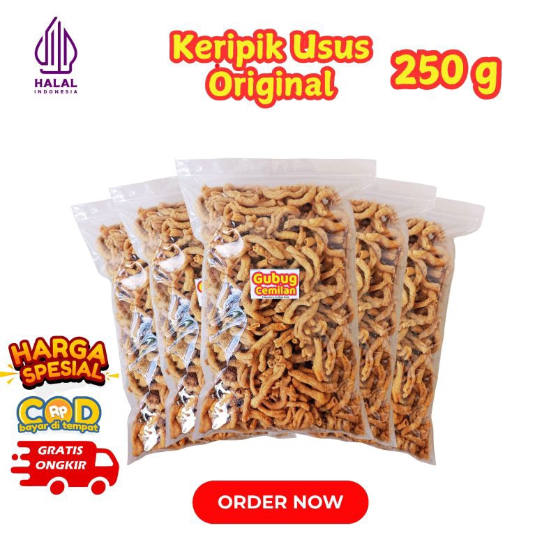 

Keripik Usus Ayam Crispy Original 250gram