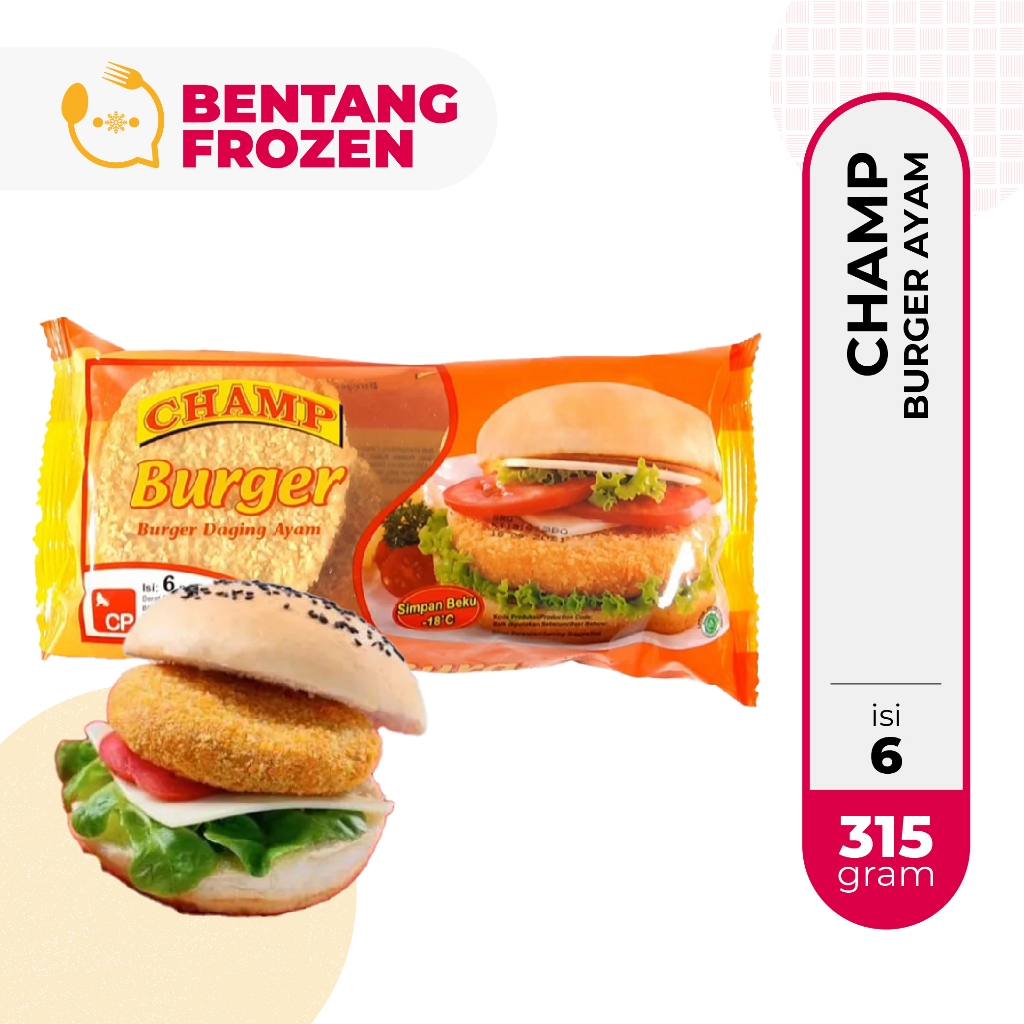 

Champ Burger Ayam isi 6 / Isian Burger Ayam Krispi