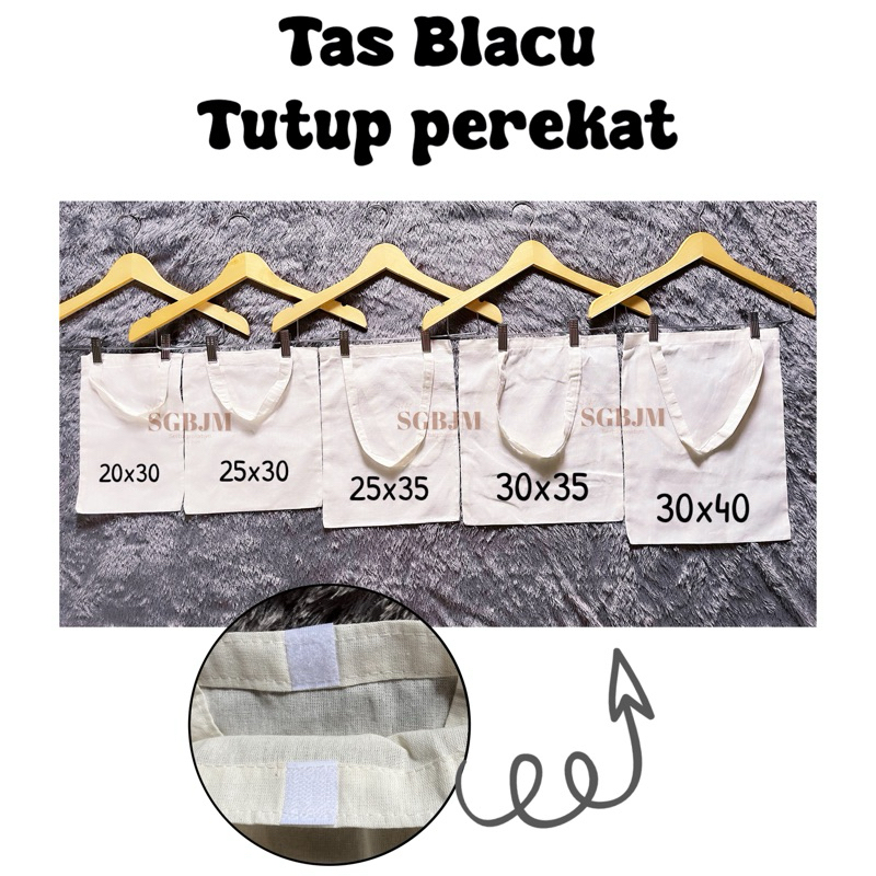 SGBJM 0580 Tote Bag Polos Kain Blacu untuk Ecoprint/DIY/Melukis