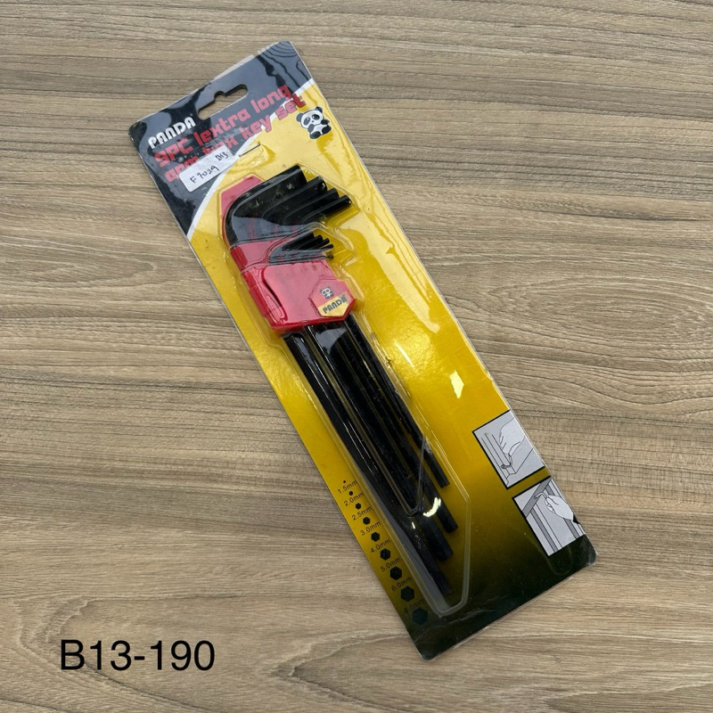 Kunci L Set Warna Hitam Panjang Panda Isi 9 PCS