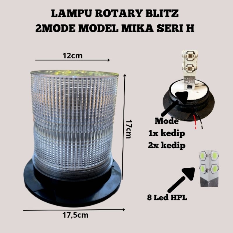 Rotary Blitz pesawat rakitan 2 mode 1xkedip 2xkedip Mika besar Seperti seri H