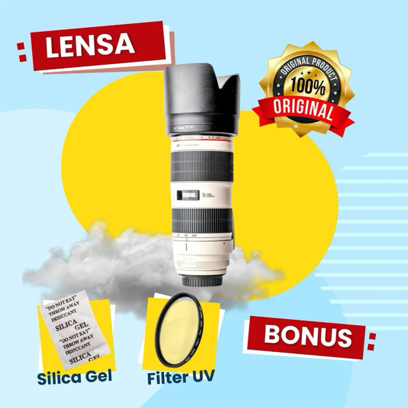 Lensa Canon 70-200mm F2.8 L USM Non Is Tele  Second Hasil Bokeh Untuk Foto Sport Bola, Sunmory