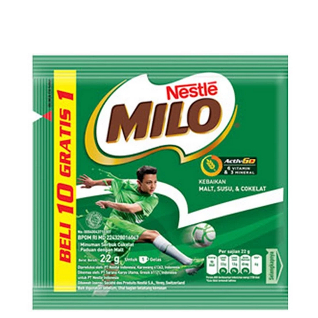 

MILO ACTIV-GO Susu Coklat 22g Renceng 10+1