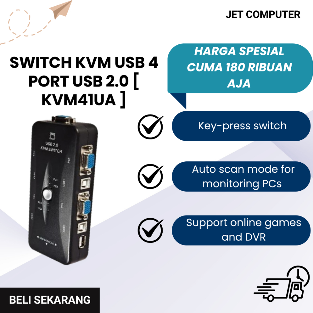 KVM SWITCH USB 4 PORT KVM41UA