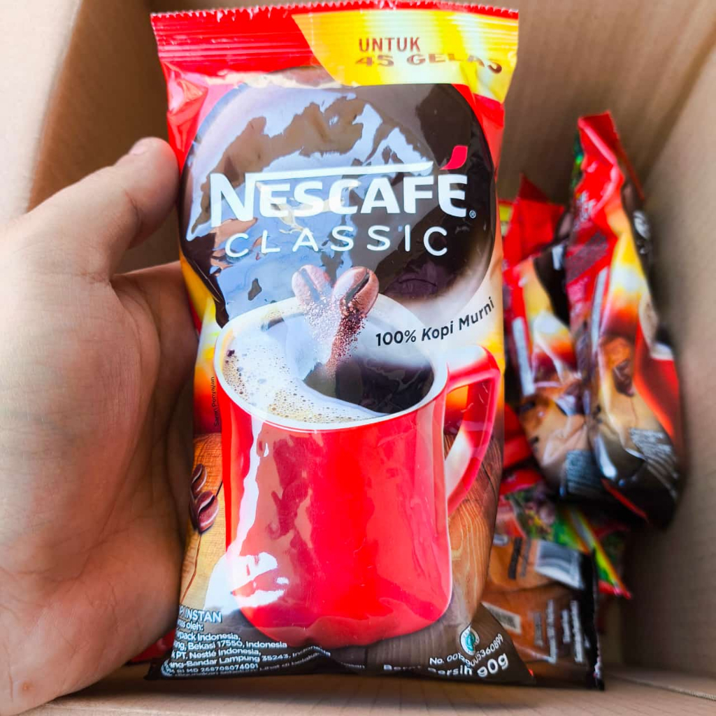 

Nescafe Classic 90gr refill bag kopi hitam