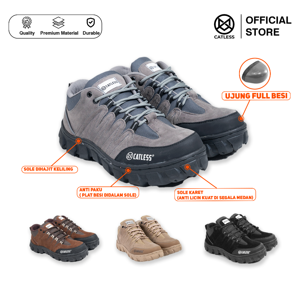 EXCLUSIVE CATLESS - SEPATU BOOTS SAFETY GUNUNG PRIA WANITA UNISEX I EVEREST SEPATU HIKING TOURING