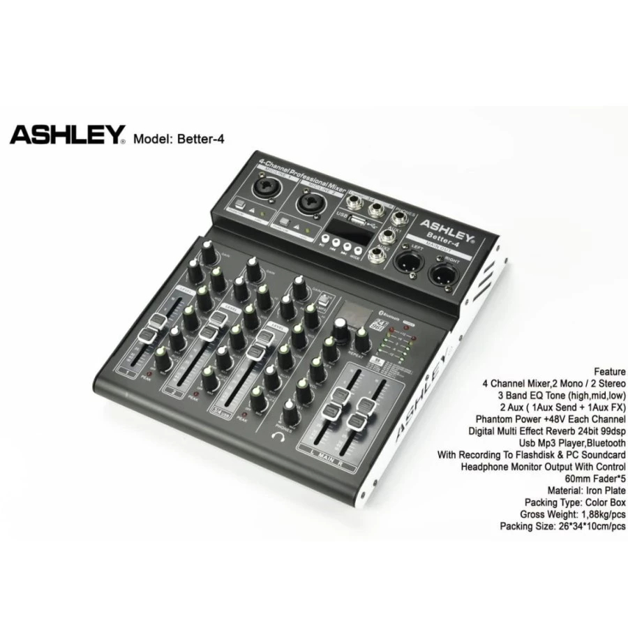 Mixer Audio 4 Channel ASHLEY BETTER 4