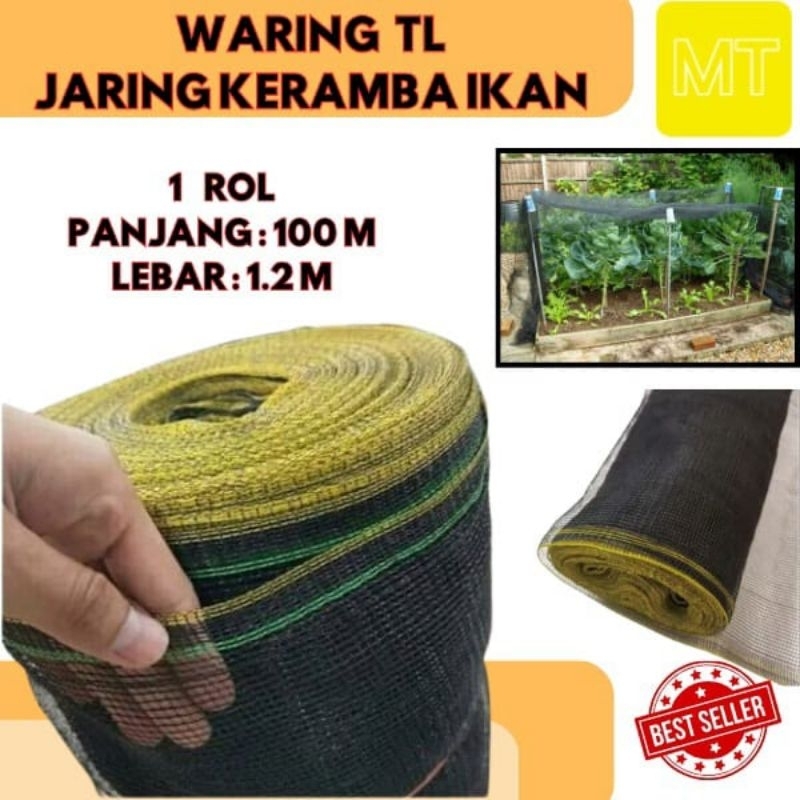 Jaring Waring Hitam 1,2 x 5 Meter Pagar Tanaman Jaring Kandang Ayam