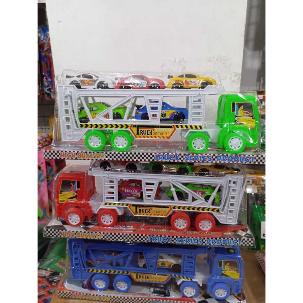 Mainan mobil truk Volvo mika pengangkut mobil ada dua macam ST 2110/ST 2111