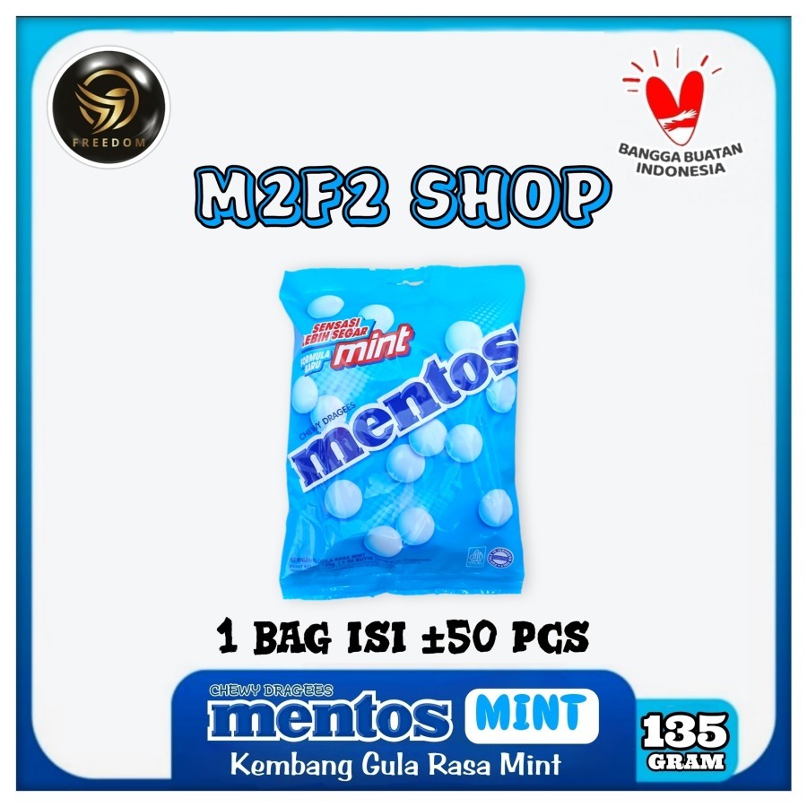 

Permen Mentos Mint Chewy Dragees Bag | Rasa Original - 135 gr (Kemasan Satuan)