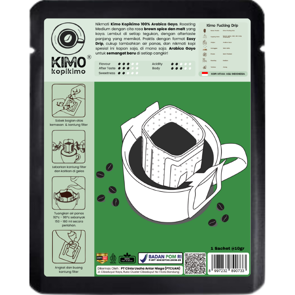 

Loba - Kopi Drip / Coffee Drip Kimo Kopikimo 10gr 1 Pcs
