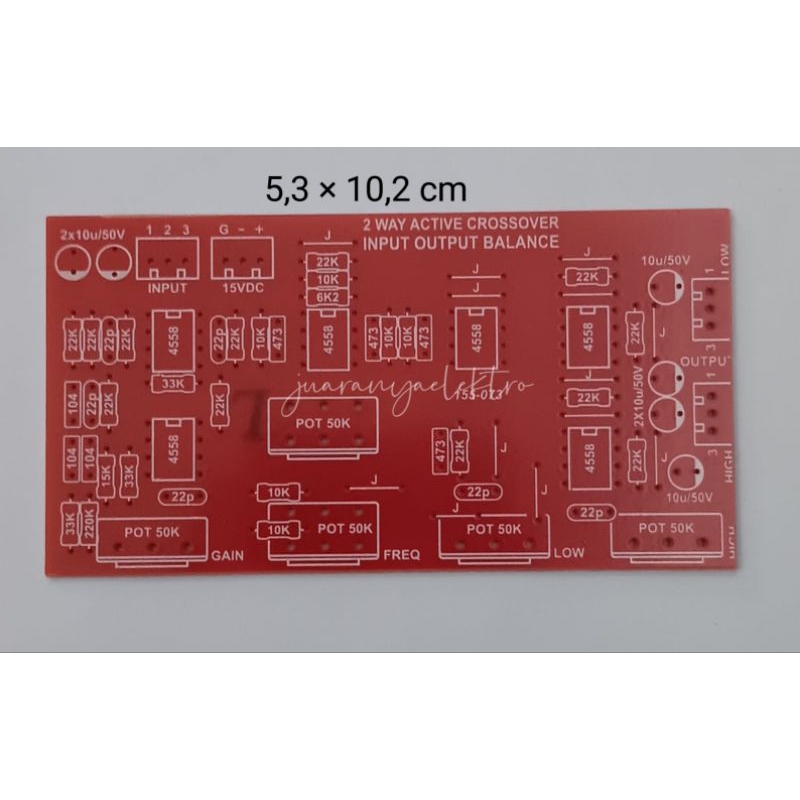 PCB CROSSOVER ACTIVE 2 WAY