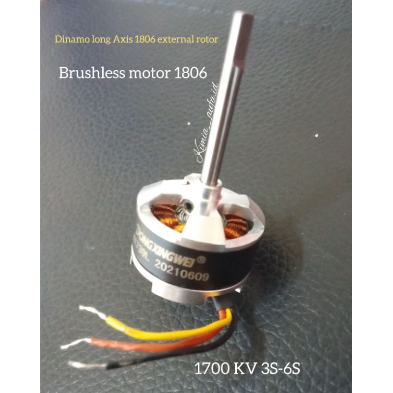 Dinamo Long Axis 1806 external rotor Brushless 3-6S