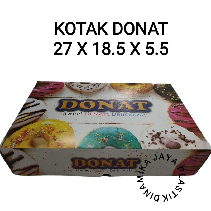 Kotak/box donat 6-12 donat (laminating) isi 10