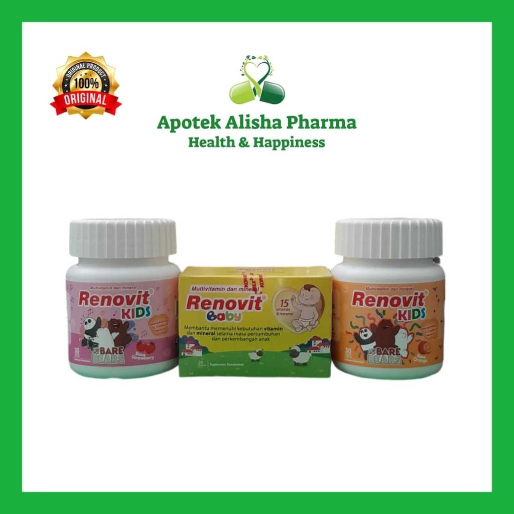 Renovit Kids 30 Tablet Kunyah Multivitamin Nafsu Makan Anak
