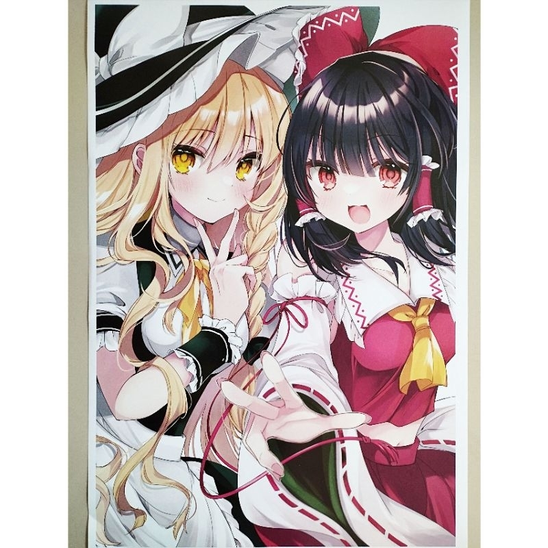 Poster Touhou Project 6 Reimu Hakurei Marisa Kirisame Game Merchandise