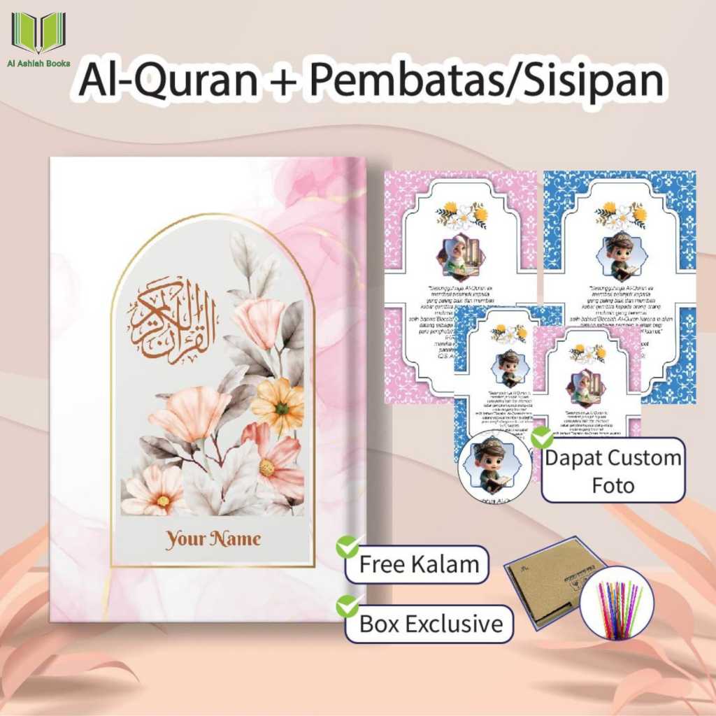 Al Qur'an Ukuran A6 A5 Ada Latin Per Kata Terjemahan Free Tulis Nama Di Cover / Alquran Hard Cover A