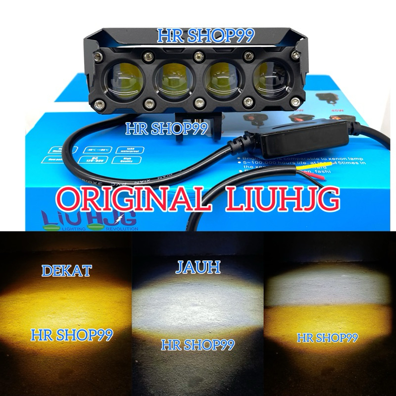 MINI PROJIE 4 LENSA MATA LASER 4 MATA LED 80 WATT DRIVER EXTERNAL LIU HJG PREMIUM