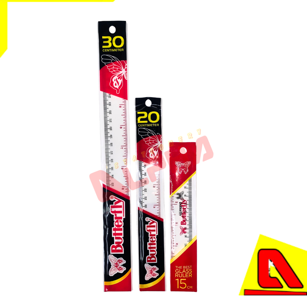 

Penggaris Butterfly Mika 30 20 15 cm