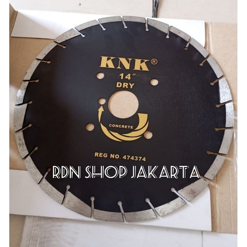 Mata pisau potong belah beton aspal granit 14 inch KNK DRY type Diamond cutting wheel 14 inch KNK