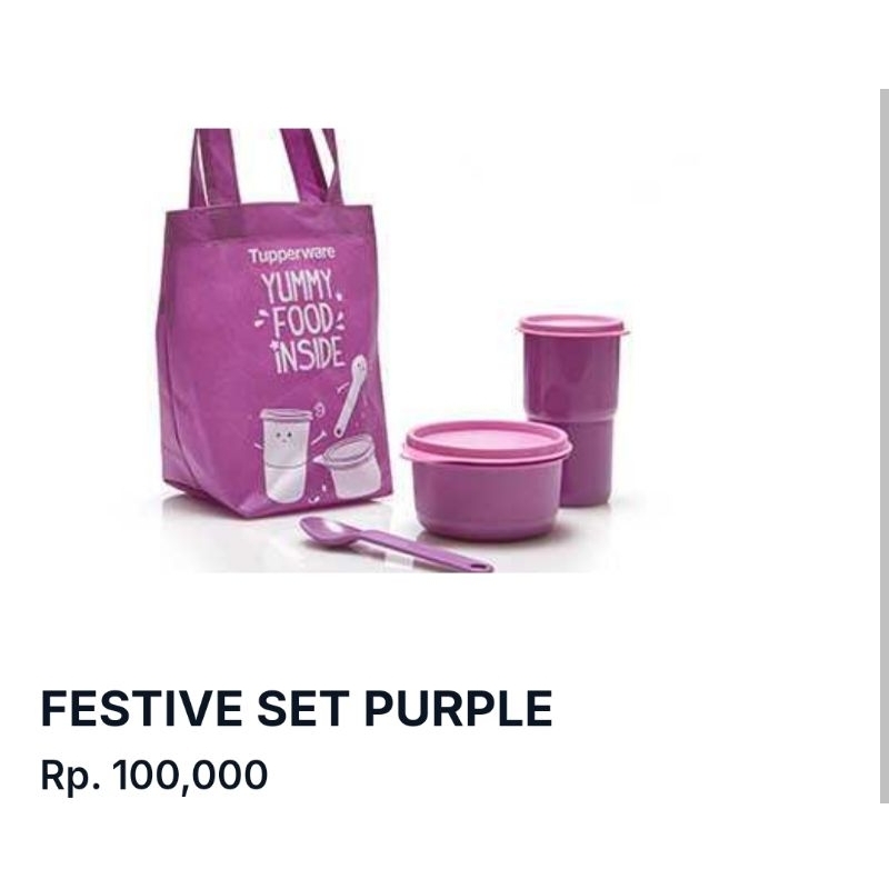 Festive set tupperware